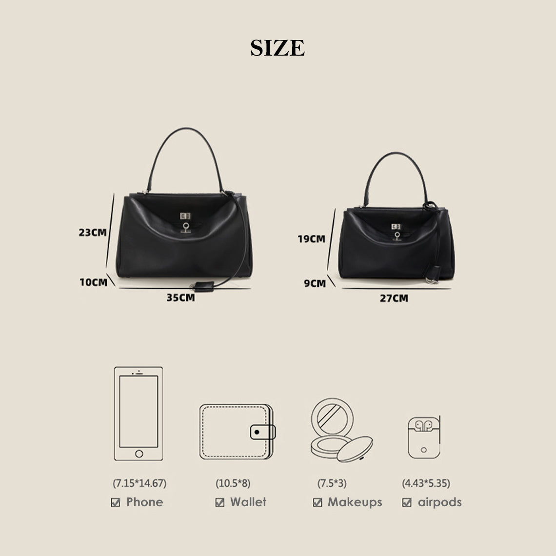 Top Grain Leather Horse Bag Charm with Detachable Strap – Medium and Large detail image 4