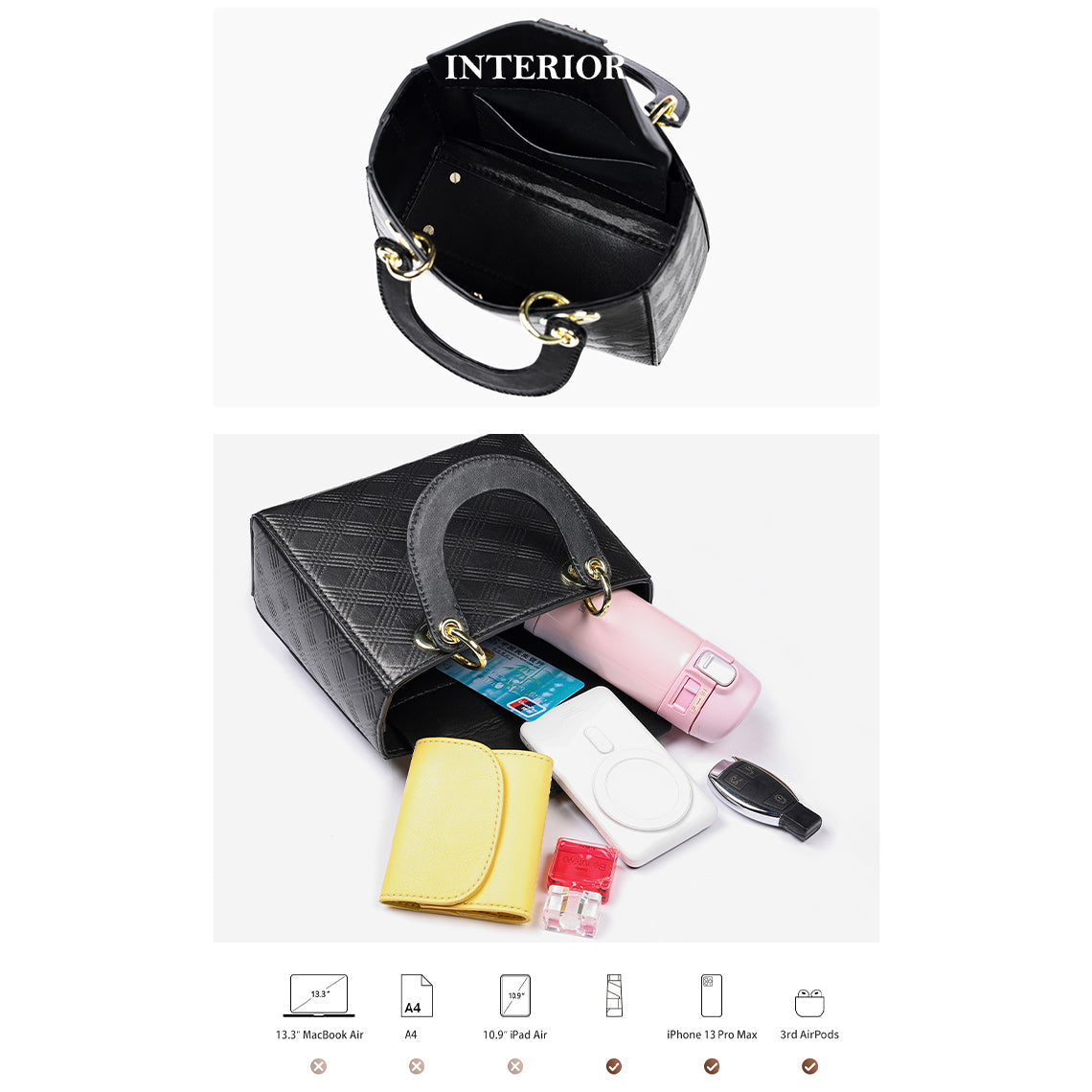 Top Grain Calfskin Leather Lady Handbag DIY Kit with Pre-Cut Pieces detail image 7