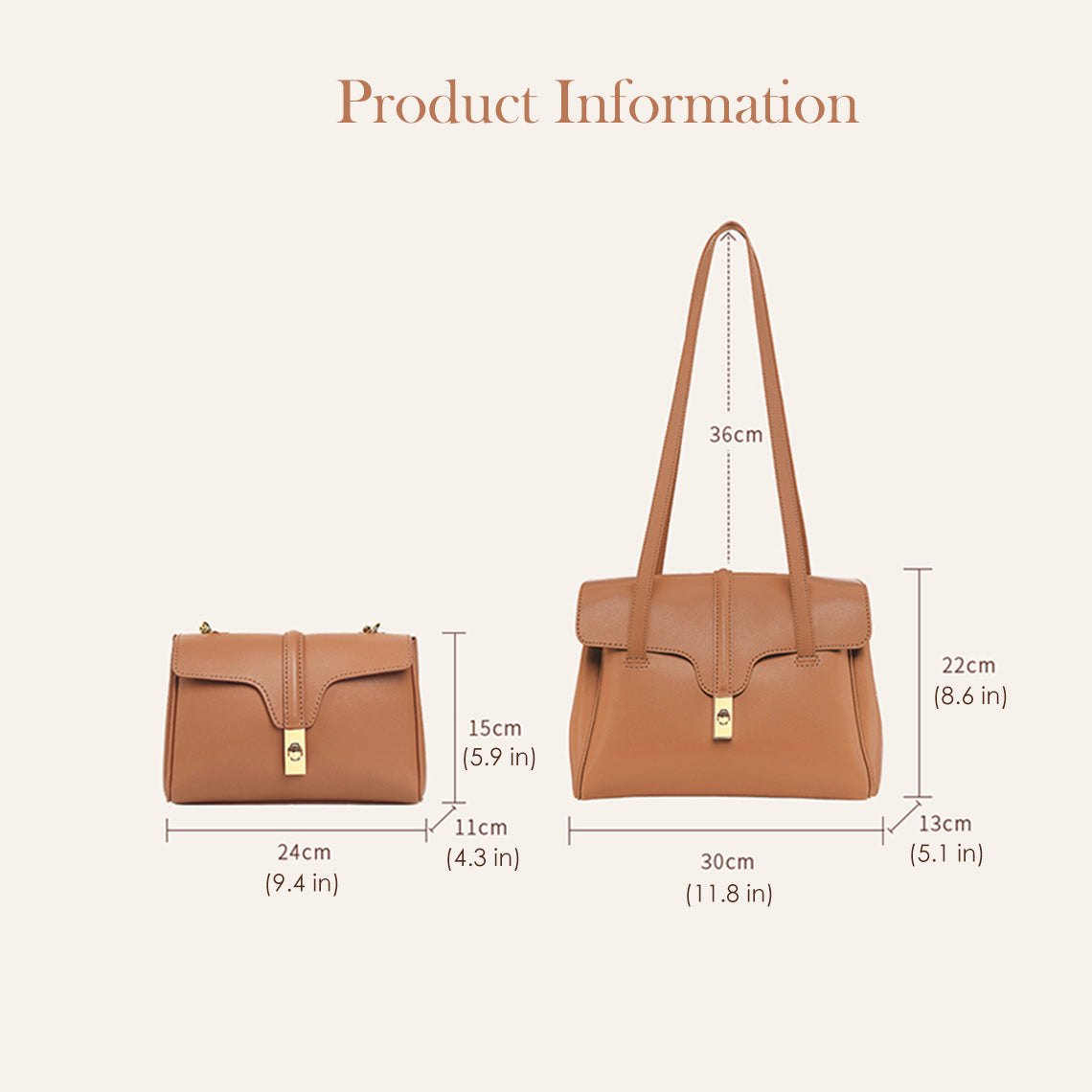 Handsewgift Leather Tote Bag DIY Kit – Brown Large, Brown Medium, Grey Medium detail image 5