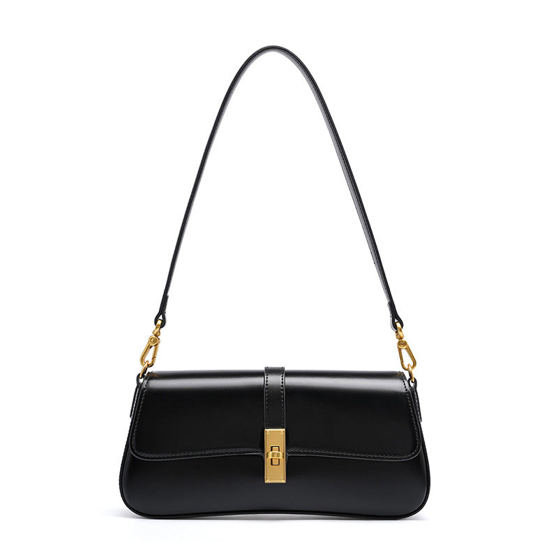 Structured Minimalist Baguette Bag with Interchangeable Straps product image 1