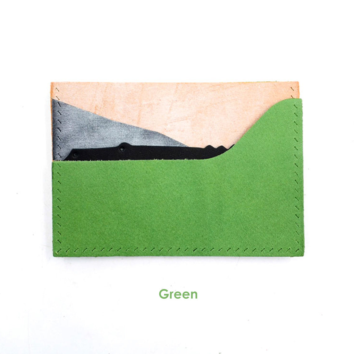 Alligator Card Holder DIY Leathercraft Kit with Pre-Punched Panels detail image 7