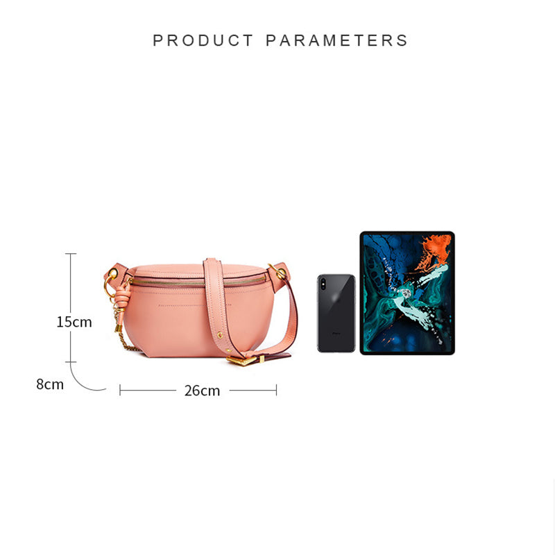 Cowhide Leather Sling Bag for Women – Waist, Shoulder, or Crossbody Carry detail image 5