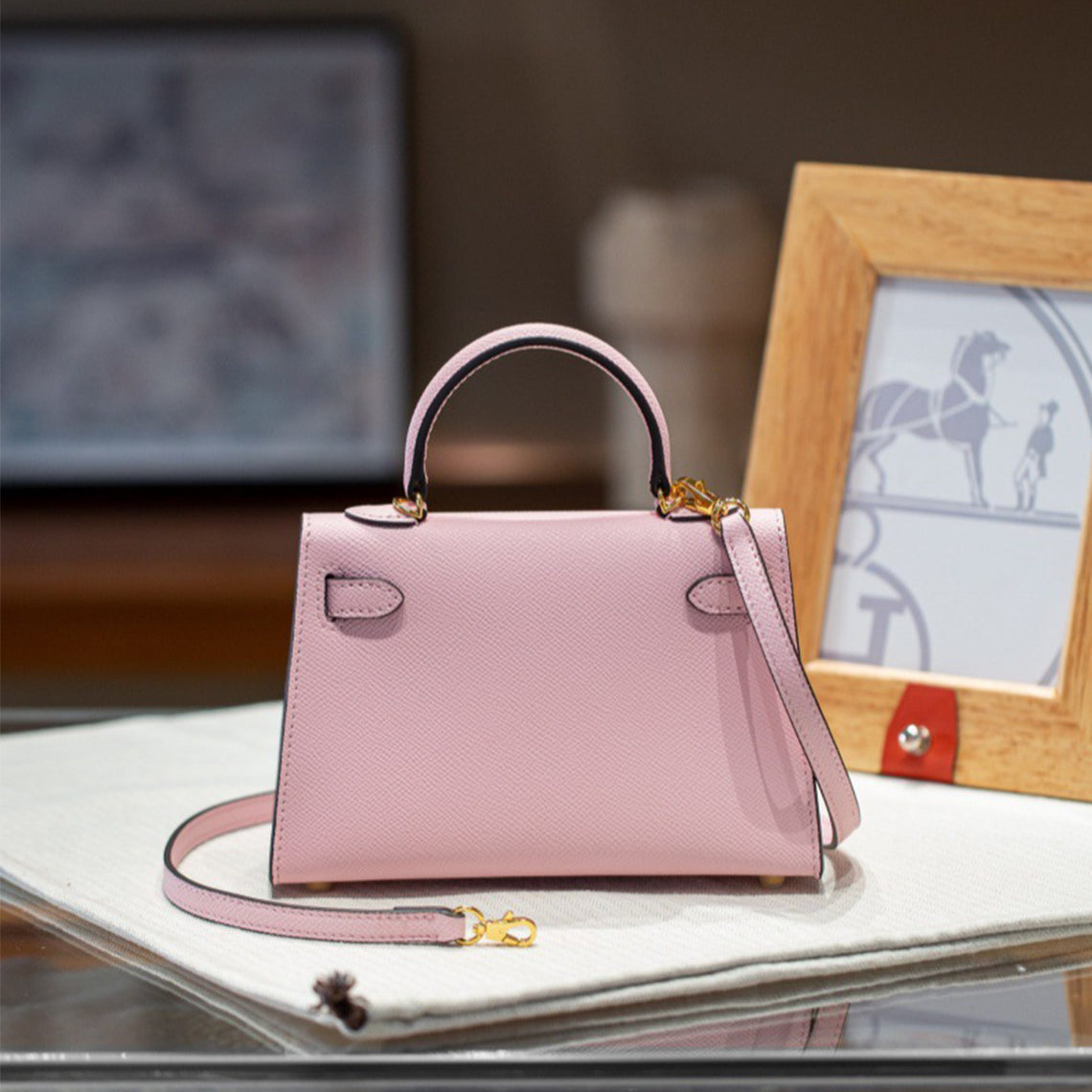Mini Top Handle Bag 19 – Top Grain Leather Shoulder Bag detail image 19