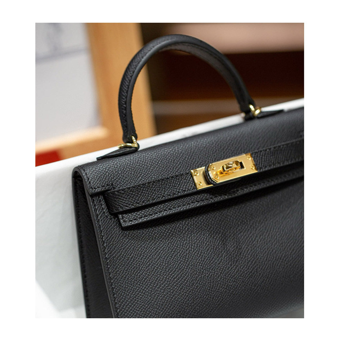 Mini Top Handle Bag 19 – Top Grain Leather Shoulder Bag detail image 12