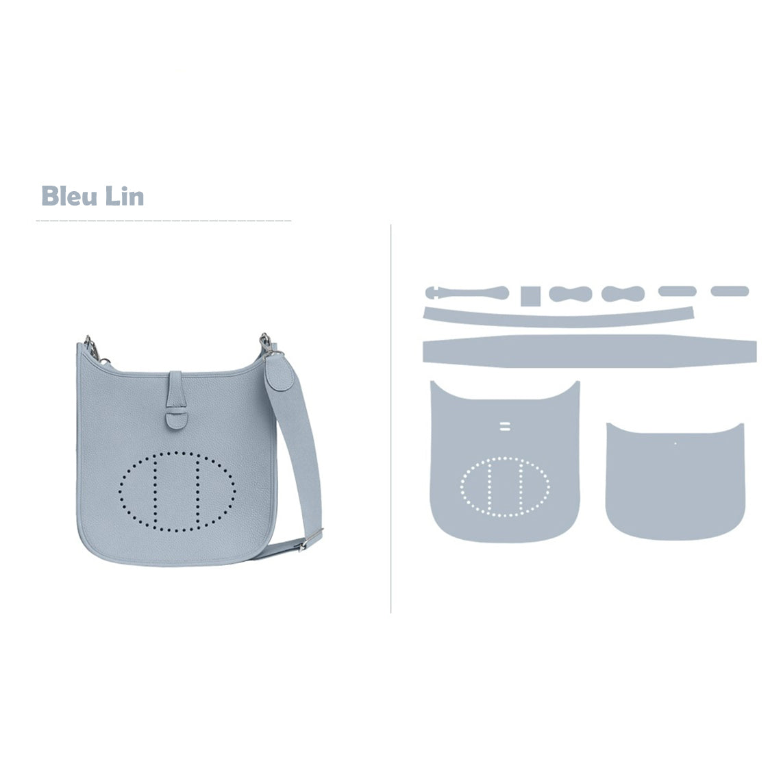 Full Grain Leather Crossbody Bag DIY Kit – Hand-Sewn, 29 cm, 16 Colors detail image 12