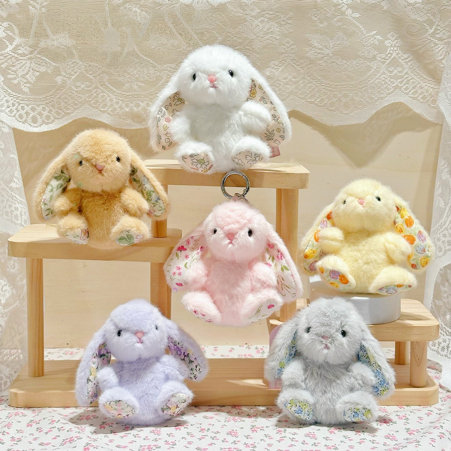 Baby Bunny Bag Charm – Soft Plush Keychain in 6 Colors product image 1