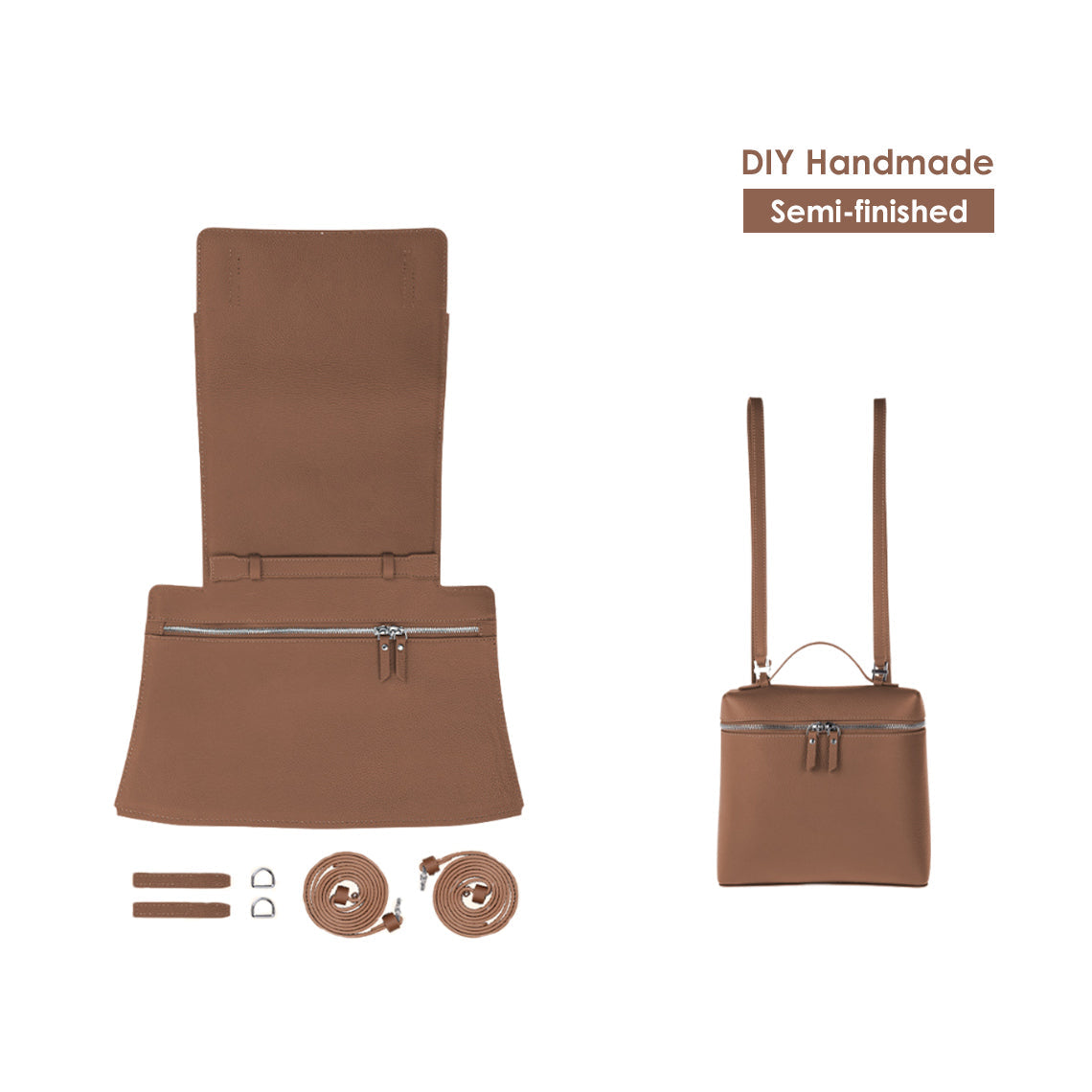 Handsew Your Own Top Grain Leather LP Backpack DIY Kit product image 1