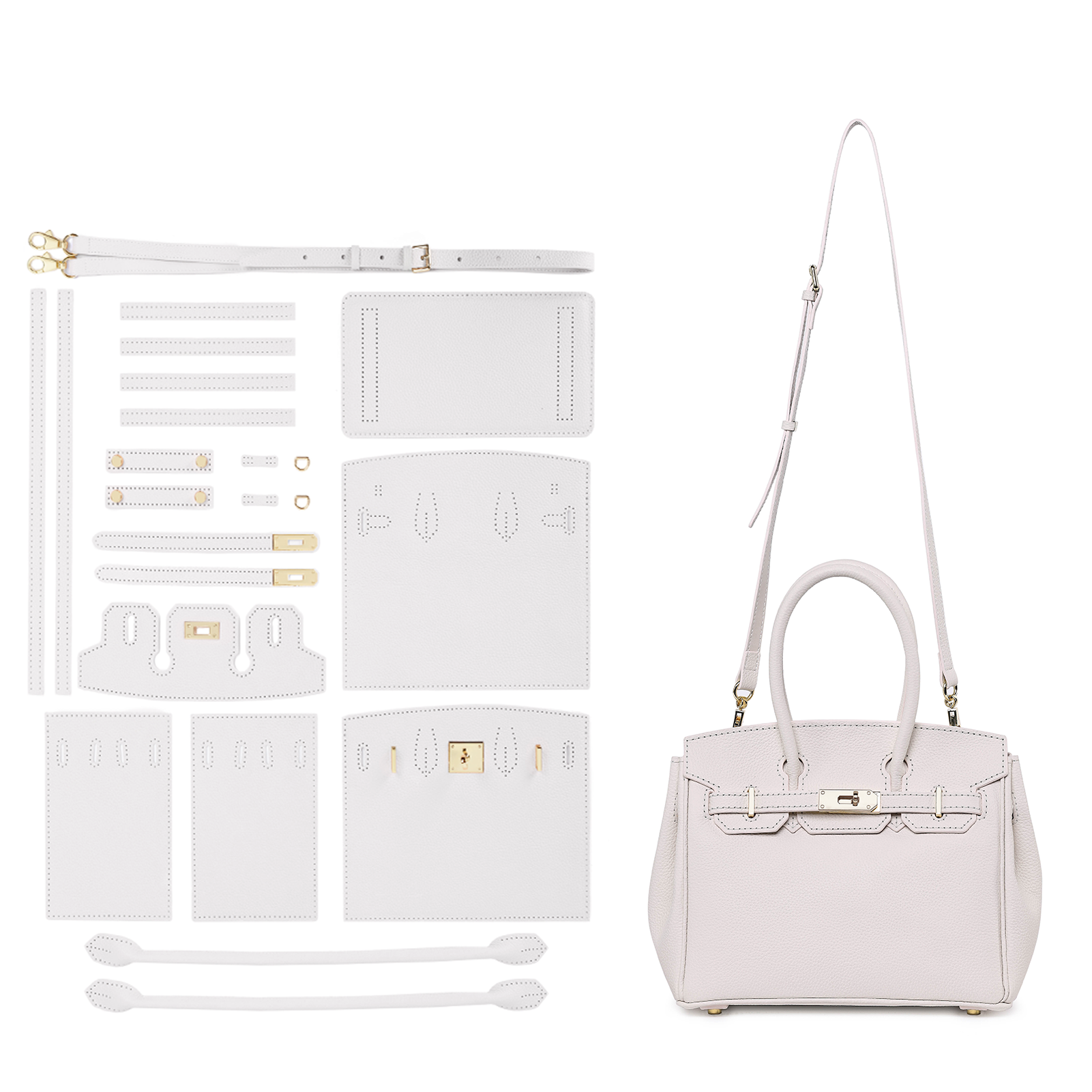 Top Grain Leather Platinum Bag DIY Kit – Medium (25cm) detail image 8
