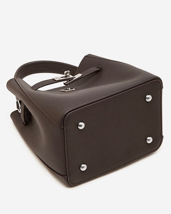 Pebbled Grain Leather Basket Bucket Bag detail image 11