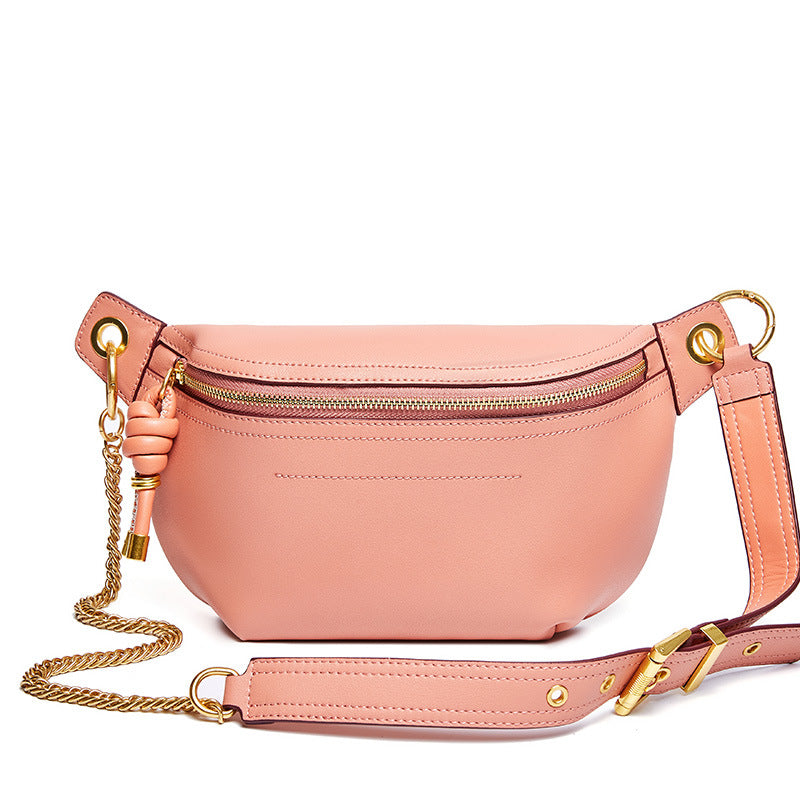 Cowhide Leather Sling Bag for Women – Waist, Shoulder, or Crossbody Carry detail image 8