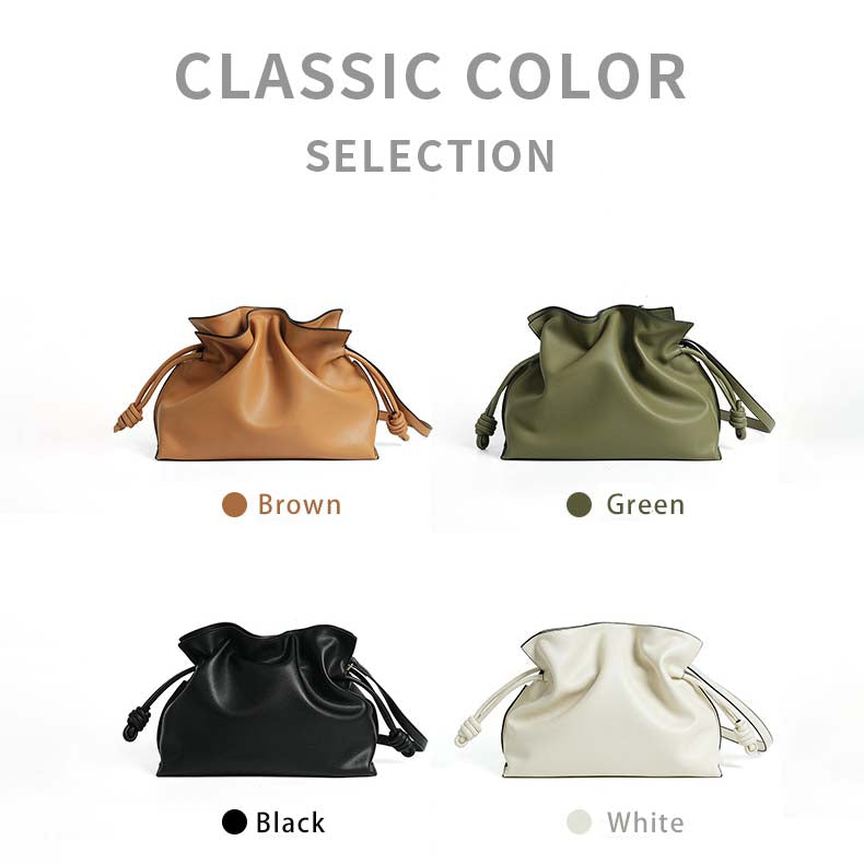 Dumpling Clutch Crossbody Bag in Soft Split Cowhide Leather detail image 1