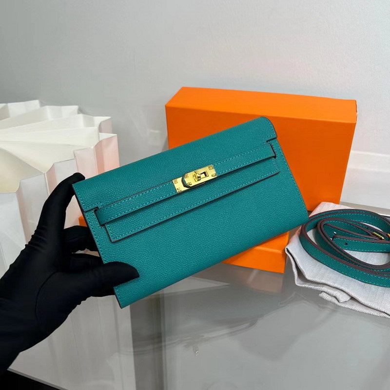 Long Top Handle Wallet with Detachable Strap – 12 Colors detail image 20