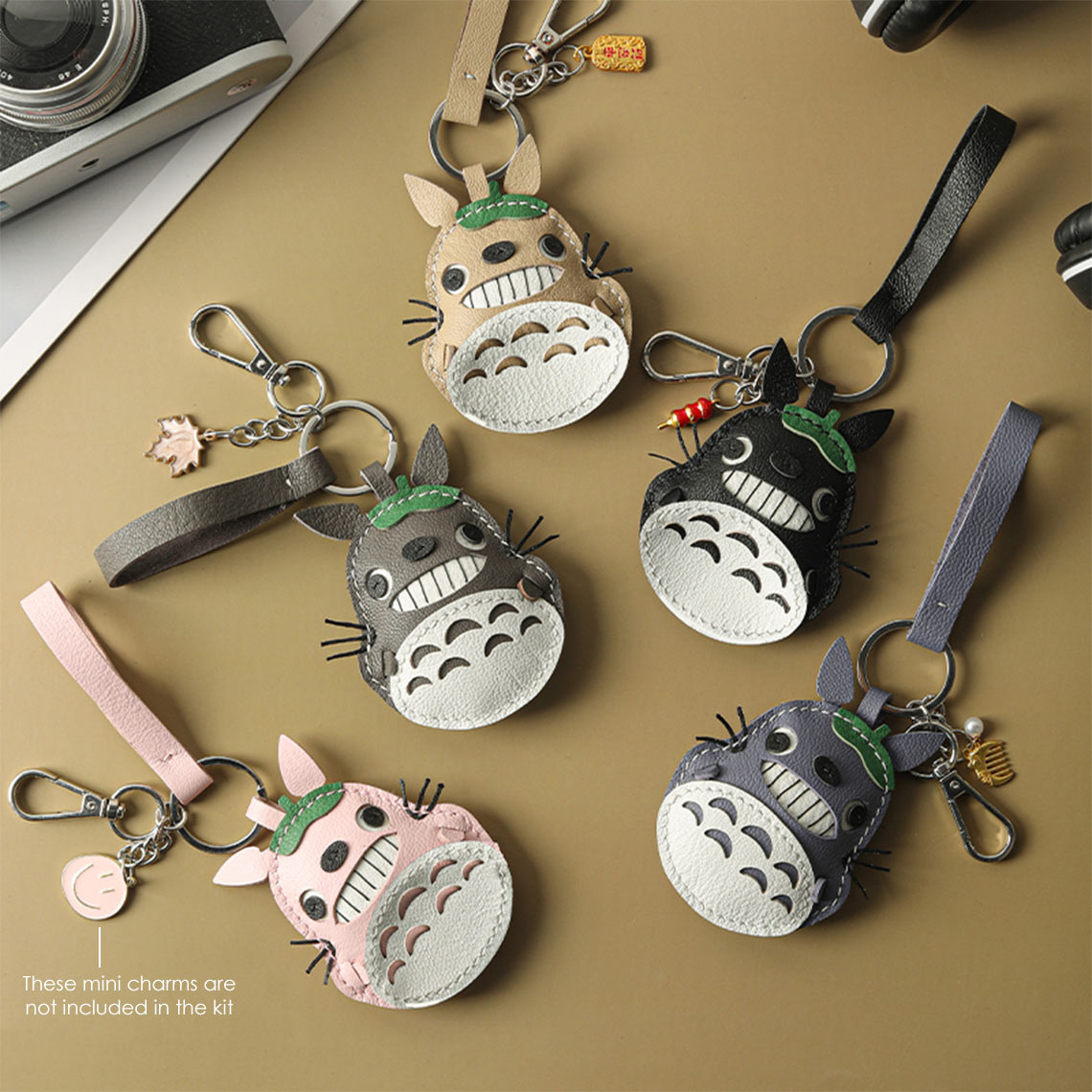 Goatskin Leather Cat Keychain DIY Kit – Hand Sewing Craft Project detail image 4