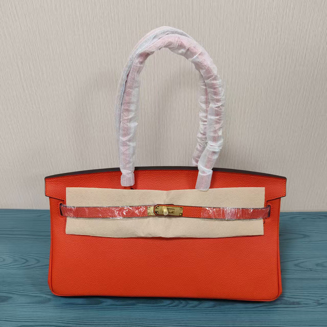 Top Grain Leather Top Handle Bag with Long Shoulder Strap - 40cm detail image 14