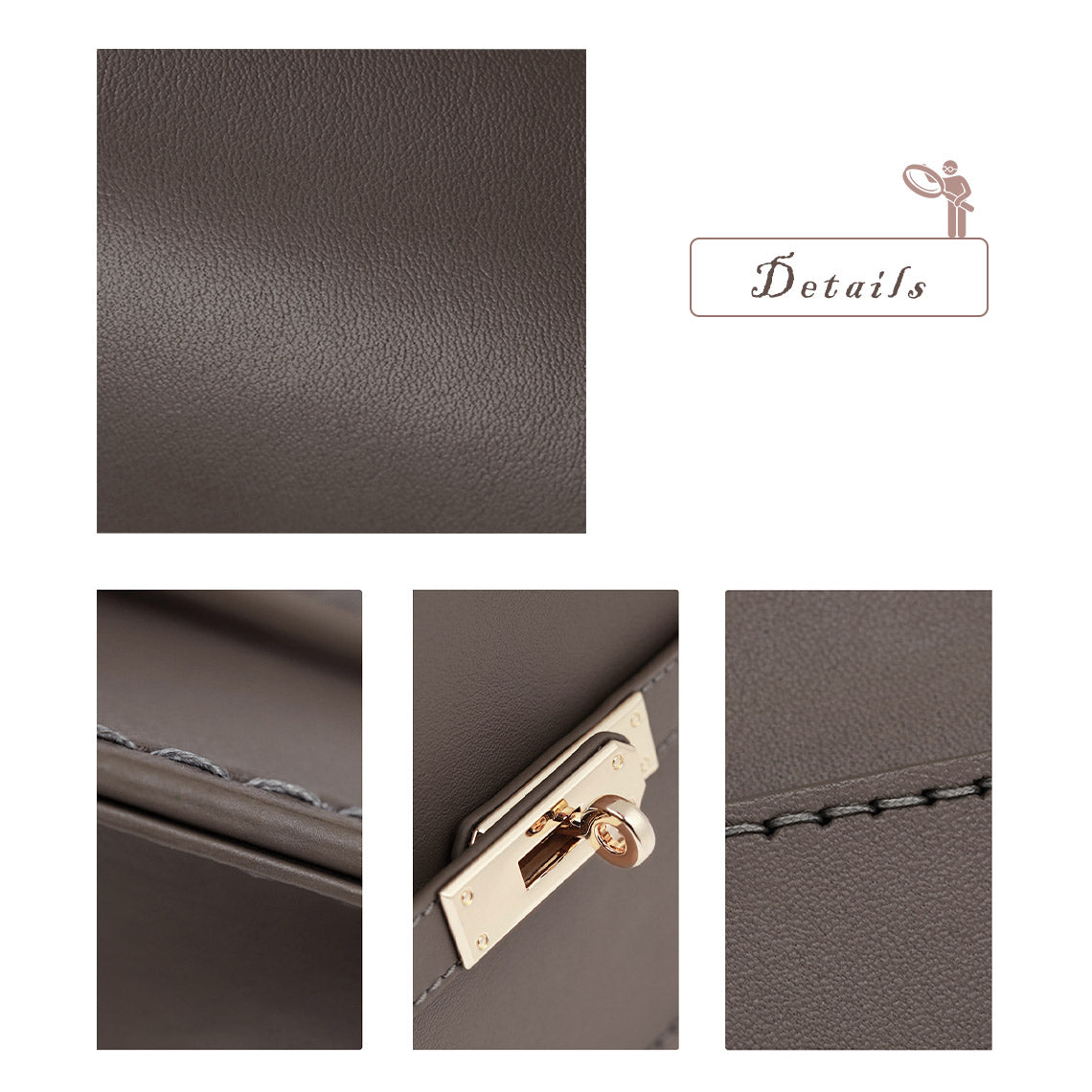 Handsew Top Grain Leather Mini Messenger Bag DIY Kit detail image 6