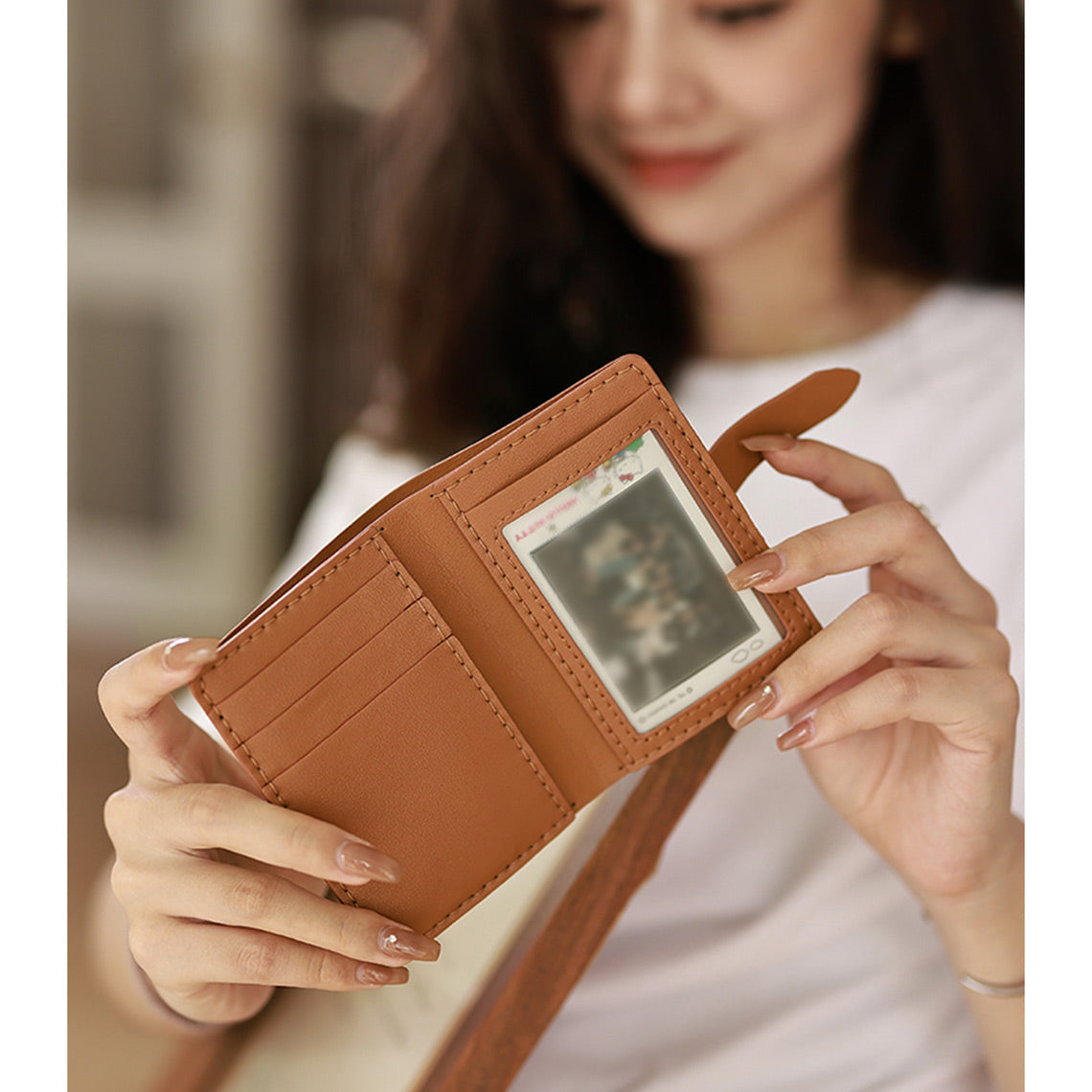 Hand Sewn Leather DIY Wallet Kit with Recycled Fabric Panels detail image 4