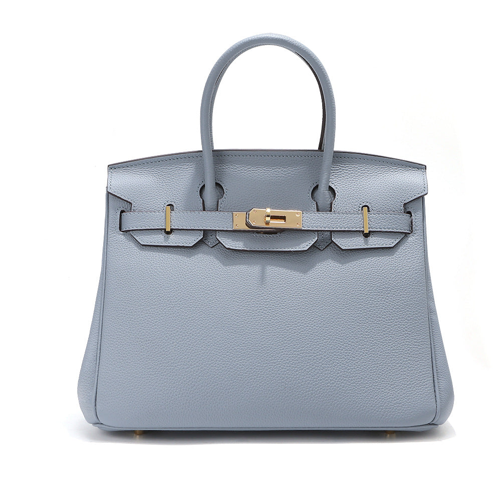 Mini Top Handle Bag 20 in Pebbled Grain Leather with Adjustable Strap detail image 15