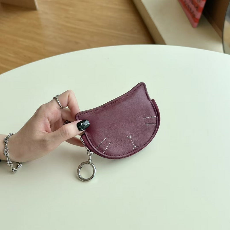 Lambskin Lipstick Case Purse with Coin Pocket detail image 4