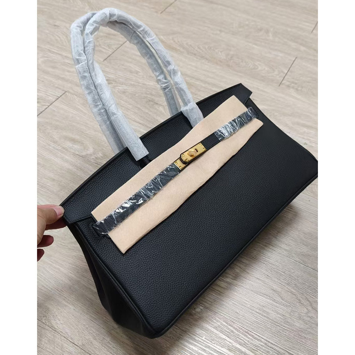 Top Grain Leather Top Handle Bag with Long Shoulder Strap - 40cm detail image 11