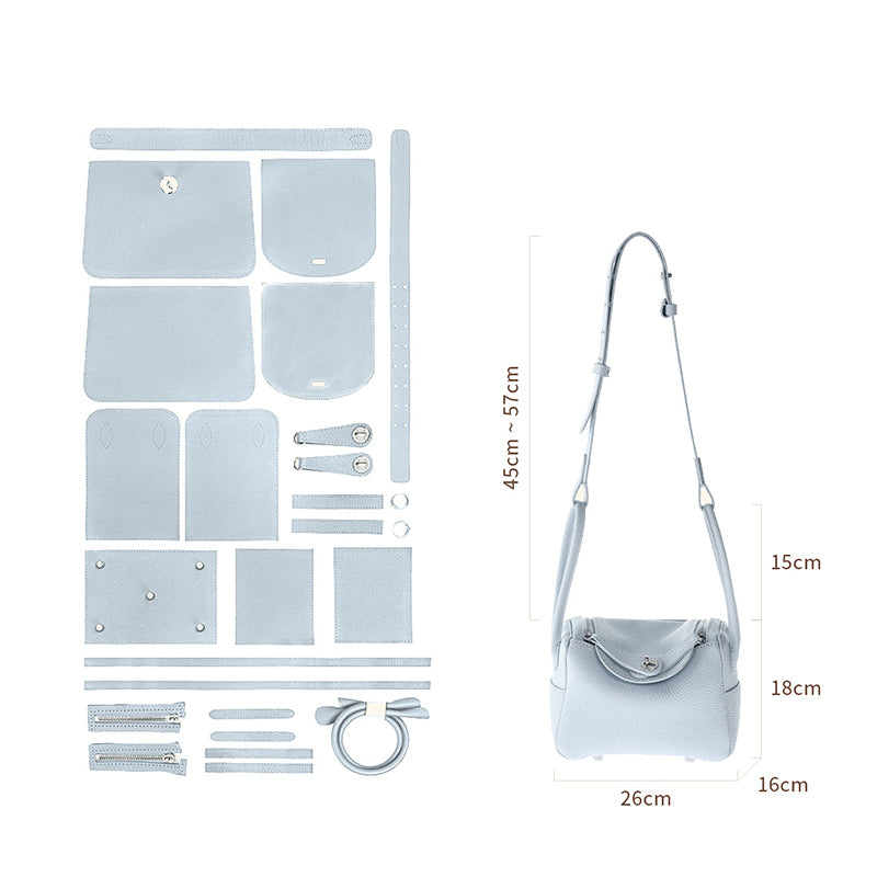 HandsewGift Top Grain Leather Shoulder Bag DIY Kit detail image 14