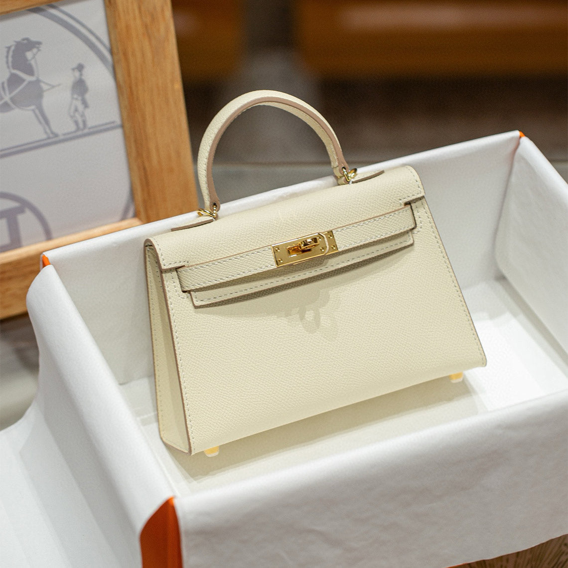 Mini Top Handle Bag 19 – Top Grain Leather Shoulder Bag detail image 4