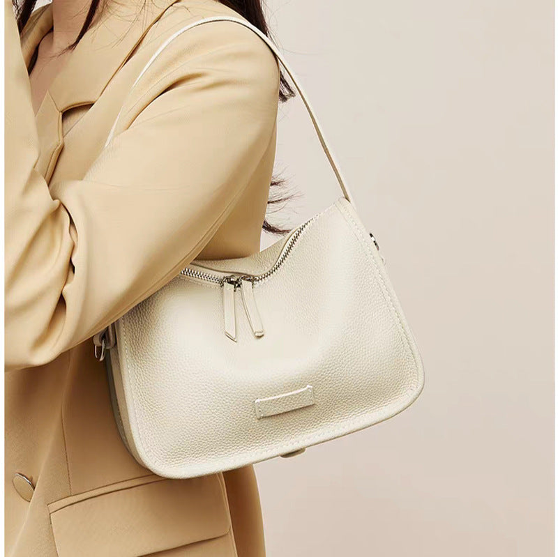 Top Grain Leather Handbag with Detachable and Adjustable Strap detail image 2