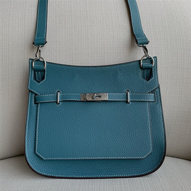 Top Grain Leather Messenger Shoulder Bag with Adjustable Strap detail image 20