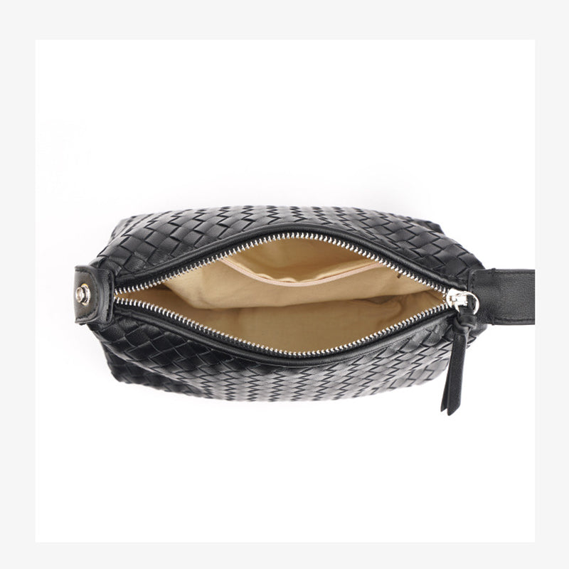 Woven Leather Pillow Bag for Women – Shoulder and Crossbody Handbag detail image 7