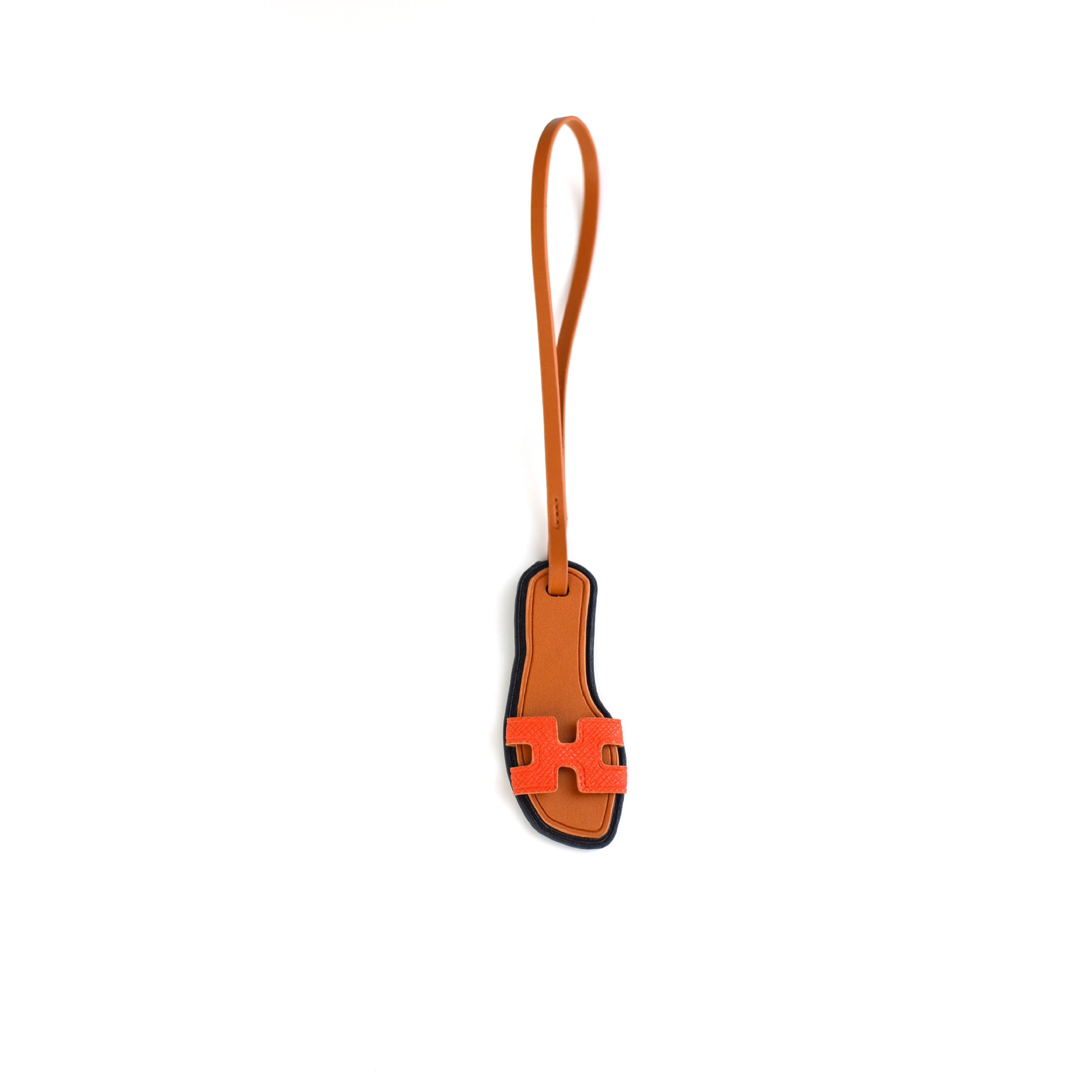 Sandal Slipper Bag Charm Keychain in PU Leather (11 Colors) detail image 12